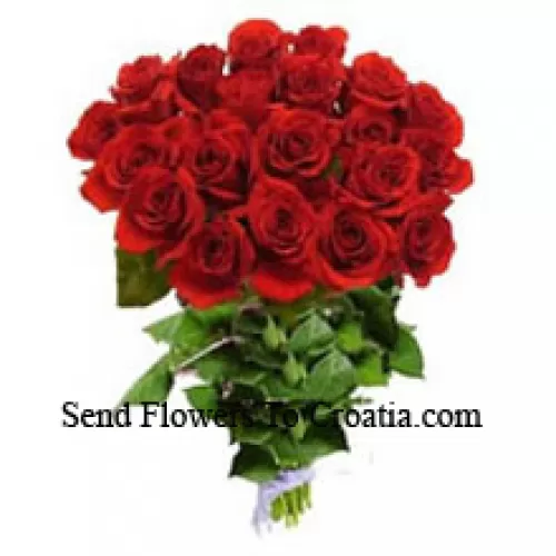 Bouquet de 25 roses rouges