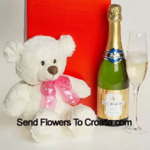 This exclusive wine hamper comes with Pierre Legendre Brut Sparkling (France) accompanied with an 8 Inches Cute White Teddy Bear. (Contents of basket including wine may vary by season and delivery location. In case of unavailability of a certain product we will substitute the same with a product of equal or higher value)